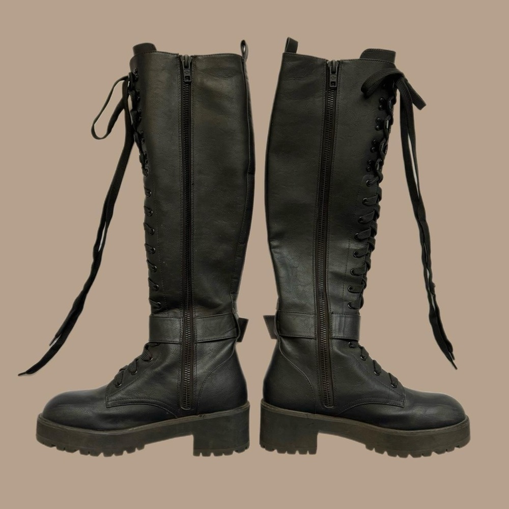 Current Mood Obsidian Pocket Combat Boots